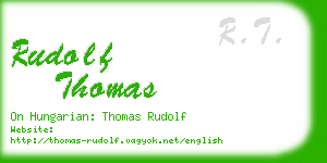 rudolf thomas business card